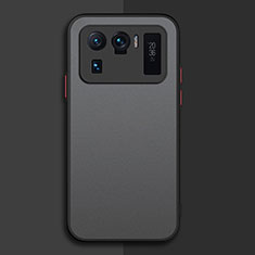 Coque Rebord Contour Silicone et Vitre Transparente Housse Etui pour Xiaomi Mi 11 Ultra 5G Noir