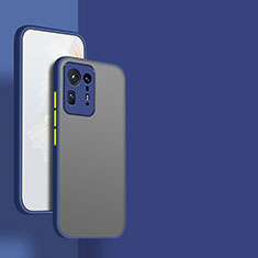 Coque Rebord Contour Silicone et Vitre Transparente Housse Etui pour Xiaomi Mi Mix 4 5G Bleu
