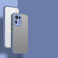 Coque Rebord Contour Silicone et Vitre Transparente Housse Etui pour Xiaomi Mi Mix 4 5G Gris Lavende