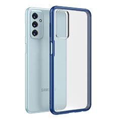 Coque Rebord Contour Silicone et Vitre Transparente Housse Etui WL1 pour Samsung Galaxy M23 5G Bleu