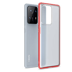 Coque Rebord Contour Silicone et Vitre Transparente Housse Etui WL1 pour Xiaomi Mi Mix 4 5G Rouge