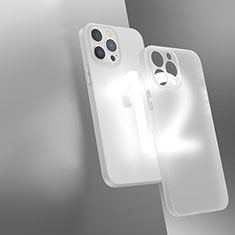 Coque Rebord Contour Silicone et Vitre Transparente Housse Etui WT1 pour Apple iPhone 12 Pro Blanc