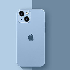 Coque Rebord Contour Silicone et Vitre Transparente Housse Etui WT1 pour Apple iPhone 15 Bleu
