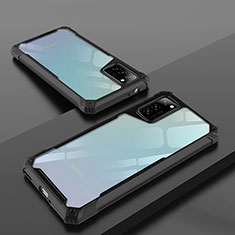 Coque Rebord Contour Silicone et Vitre Transparente Miroir Housse Etui H01 pour Huawei Honor V30 5G Noir
