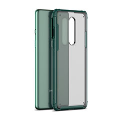 Coque Rebord Contour Silicone et Vitre Transparente Miroir Housse Etui H01 pour OnePlus 8 Vert