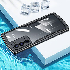 Coque Rebord Contour Silicone et Vitre Transparente Miroir Housse Etui H01 pour Samsung Galaxy Note 20 5G Noir