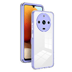 Coque Rebord Contour Silicone et Vitre Transparente Miroir Housse Etui H01P pour Realme 11 Pro 5G Violet