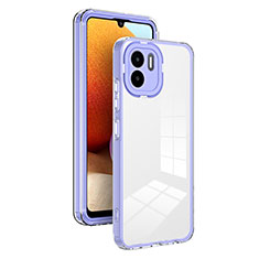 Coque Rebord Contour Silicone et Vitre Transparente Miroir Housse Etui H01P pour Xiaomi Poco C51 Violet