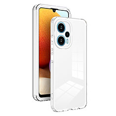 Coque Rebord Contour Silicone et Vitre Transparente Miroir Housse Etui H01P pour Xiaomi Poco F5 5G Blanc