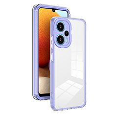 Coque Rebord Contour Silicone et Vitre Transparente Miroir Housse Etui H01P pour Xiaomi Poco F5 5G Violet