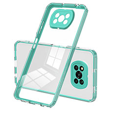 Coque Rebord Contour Silicone et Vitre Transparente Miroir Housse Etui H01P pour Xiaomi Poco X3 NFC Vert