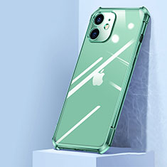 Coque Rebord Contour Silicone et Vitre Transparente Miroir Housse Etui H02 pour Apple iPhone 12 Mini Vert
