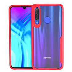 Coque Rebord Contour Silicone et Vitre Transparente Miroir Housse Etui H02 pour Huawei Honor 20E Rouge