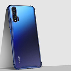 Coque Rebord Contour Silicone et Vitre Transparente Miroir Housse Etui H02 pour Huawei Nova 6 5G Bleu