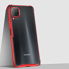 Coque Rebord Contour Silicone et Vitre Transparente Miroir Housse Etui H02 pour Huawei Nova 6 SE Rouge