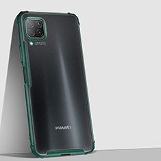 Coque Rebord Contour Silicone et Vitre Transparente Miroir Housse Etui H02 pour Huawei Nova 7i Vert