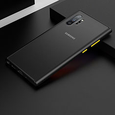 Coque Rebord Contour Silicone et Vitre Transparente Miroir Housse Etui H02 pour Samsung Galaxy Note 10 Plus 5G Noir