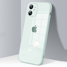 Coque Rebord Contour Silicone et Vitre Transparente Miroir Housse Etui H06 pour Apple iPhone 12 Pastel Vert