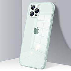 Coque Rebord Contour Silicone et Vitre Transparente Miroir Housse Etui H06 pour Apple iPhone 12 Pro Max Pastel Vert
