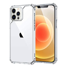 Coque Rebord Contour Silicone et Vitre Transparente Miroir Housse Etui H07 pour Apple iPhone 12 Pro Clair