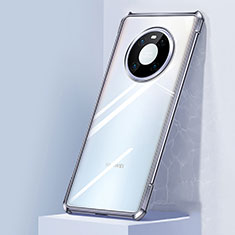 Coque Rebord Contour Silicone et Vitre Transparente Miroir Housse Etui M01 pour Huawei Mate 40 Pro Argent