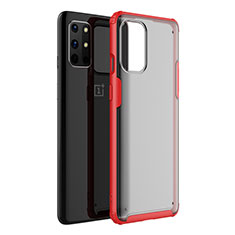 Coque Rebord Contour Silicone et Vitre Transparente Miroir Housse Etui M01 pour OnePlus 8T 5G Rouge