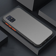 Coque Rebord Contour Silicone et Vitre Transparente Miroir Housse Etui M01 pour Samsung Galaxy A71 5G Noir
