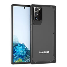 Coque Rebord Contour Silicone et Vitre Transparente Miroir Housse Etui M02 pour Samsung Galaxy Note 20 Ultra 5G Noir