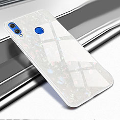 Coque Rebord Contour Silicone et Vitre Transparente Miroir Housse Etui M03 pour Huawei Honor V10 Lite Blanc