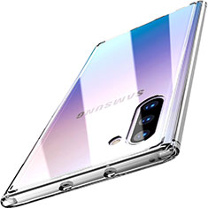 Coque Rebord Contour Silicone et Vitre Transparente Miroir Housse Etui M03 pour Samsung Galaxy Note 10 5G Clair