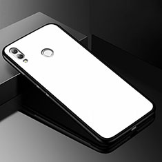 Coque Rebord Contour Silicone et Vitre Transparente Miroir Housse Etui M04 pour Huawei Honor View 10 Lite Blanc