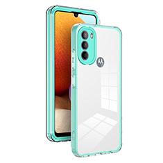 Coque Rebord Contour Silicone et Vitre Transparente Miroir Housse Etui MQ1 pour Motorola Moto G31 Vert