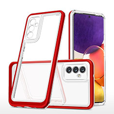 Coque Rebord Contour Silicone et Vitre Transparente Miroir Housse Etui MQ1 pour Samsung Galaxy Quantum2 5G Rouge