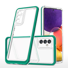 Coque Rebord Contour Silicone et Vitre Transparente Miroir Housse Etui MQ1 pour Samsung Galaxy Quantum2 5G Vert