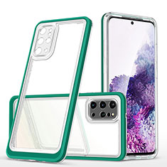 Coque Rebord Contour Silicone et Vitre Transparente Miroir Housse Etui MQ1 pour Samsung Galaxy S20 Plus 5G Vert
