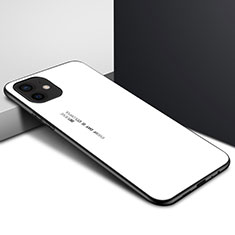 Coque Rebord Contour Silicone et Vitre Transparente Miroir Housse Etui N01 pour Apple iPhone 12 Blanc