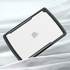 Coque Rebord Contour Silicone et Vitre Transparente Miroir Housse Etui pour Apple iPad 10.2 (2019) Noir