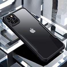 Coque Rebord Contour Silicone et Vitre Transparente Miroir Housse Etui pour Apple iPhone 11 Pro Noir