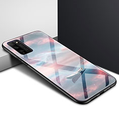 Coque Rebord Contour Silicone et Vitre Transparente Miroir Housse Etui pour Huawei Honor 30 Lite 5G Marron