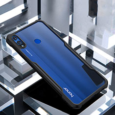 Coque Rebord Contour Silicone et Vitre Transparente Miroir Housse Etui pour Huawei Honor 8X Noir