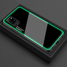 Coque Rebord Contour Silicone et Vitre Transparente Miroir Housse Etui pour Huawei Honor Play4 Pro 5G Vert
