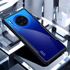 Coque Rebord Contour Silicone et Vitre Transparente Miroir Housse Etui pour Huawei Mate 30 Pro Noir