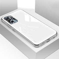 Coque Rebord Contour Silicone et Vitre Transparente Miroir Housse Etui pour Xiaomi Mi 11X 5G Blanc