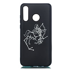 Coque Silicone Constellation Souple Couleur Unie Etui Housse S10 pour Huawei P30 Lite New Edition Noir