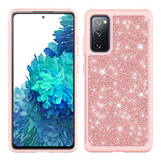 Coque Silicone et Plastique Housse Etui Protection Integrale 360 Degres Bling-Bling JX1 pour Samsung Galaxy S20 FE (2022) 5G Or Rose