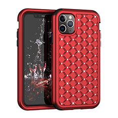 Coque Silicone et Plastique Housse Etui Protection Integrale 360 Degres Bling-Bling U01 pour Apple iPhone 11 Pro Rouge