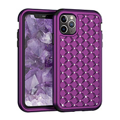 Coque Silicone et Plastique Housse Etui Protection Integrale 360 Degres Bling-Bling U01 pour Apple iPhone 11 Pro Violet
