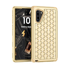 Coque Silicone et Plastique Housse Etui Protection Integrale 360 Degres Bling-Bling U01 pour Samsung Galaxy Note 10 5G Or