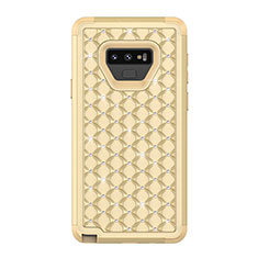 Coque Silicone et Plastique Housse Etui Protection Integrale 360 Degres Bling-Bling U01 pour Samsung Galaxy Note 9 Or
