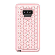 Coque Silicone et Plastique Housse Etui Protection Integrale 360 Degres Bling-Bling U01 pour Samsung Galaxy Note 9 Or Rose